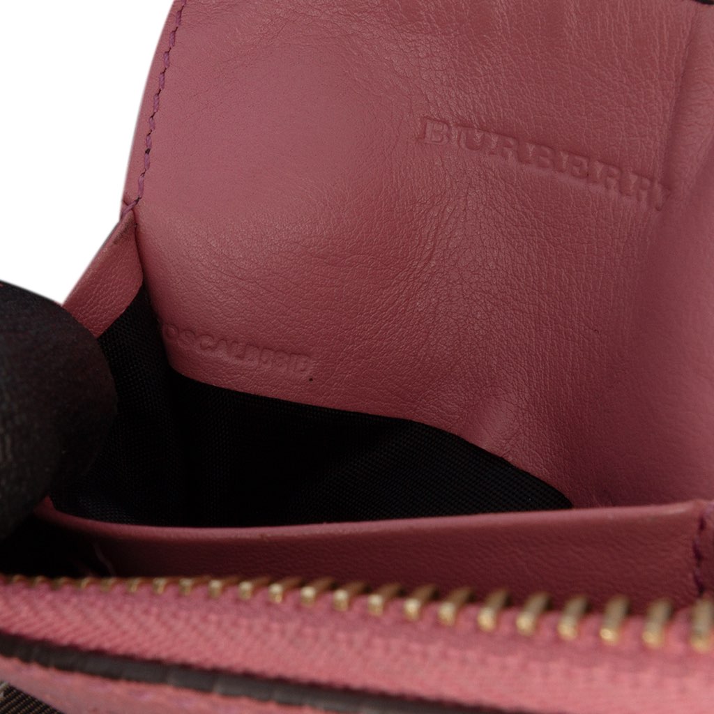 Burberry House Check Canvas Derby Peyton Crossbody - Side view