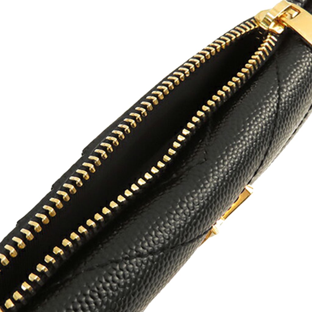 Saint Laurent Matelasse Grain de Poudre Monogram Fragments Flap Card Case - 3