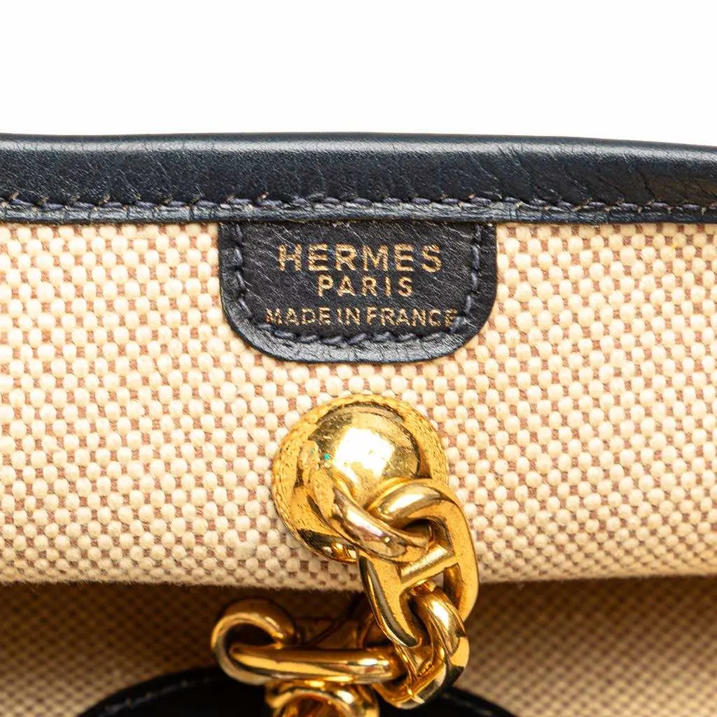 Hermès Toile H and Barenia Vespa PM Brown Canvas Good - Box View