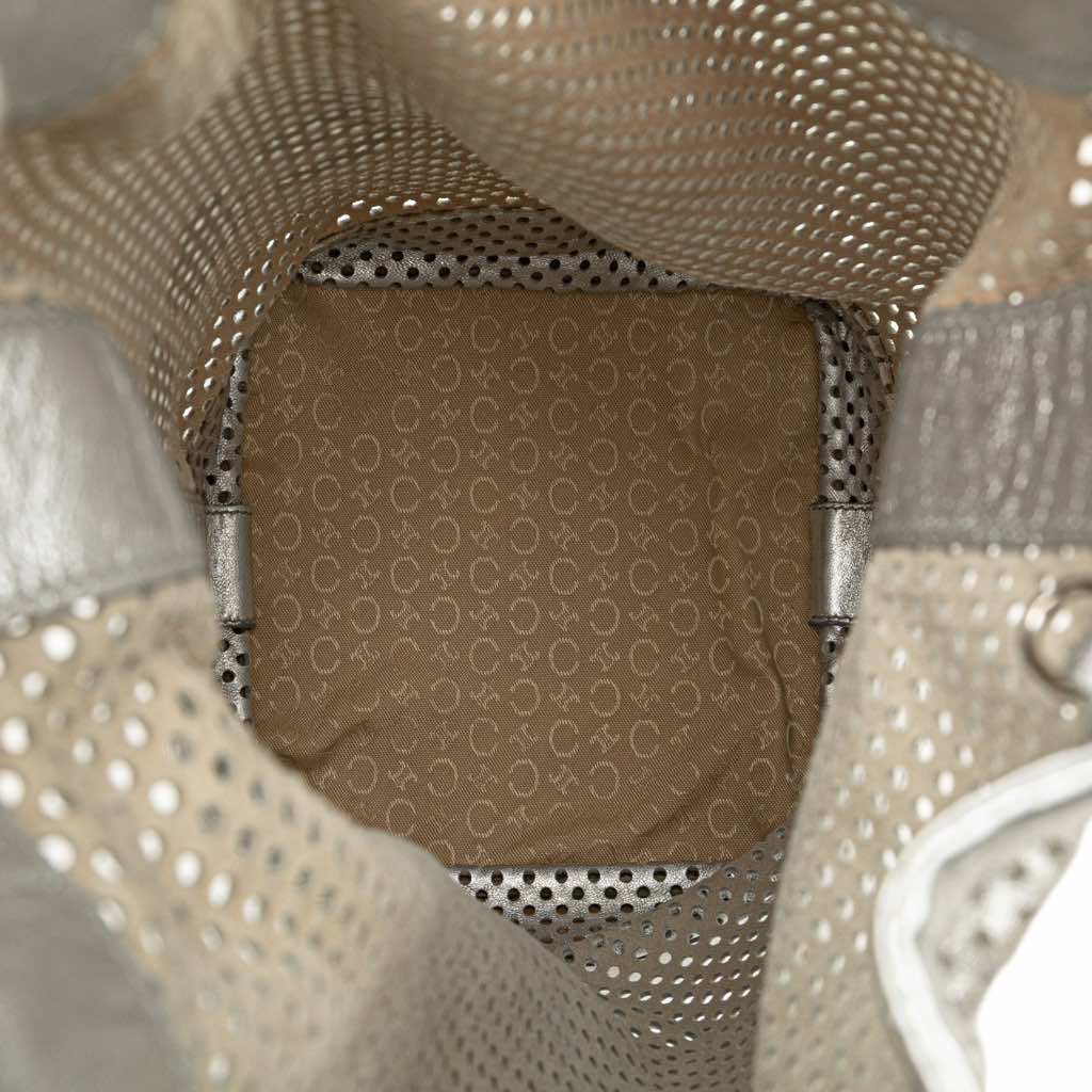 Celine Perforated Metallic Calfskin Sling Backpack - 4