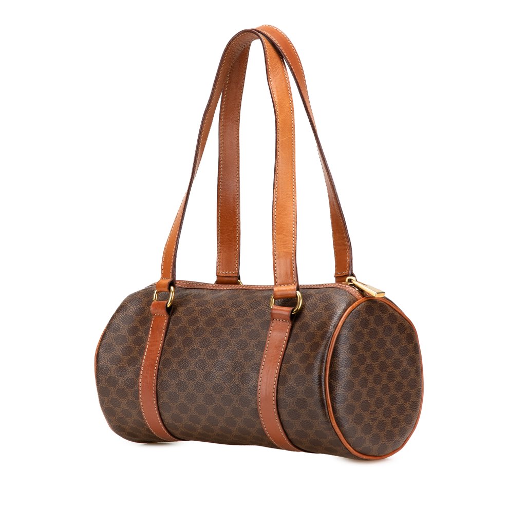 Celine Macadam Coated Canvas Shoulder Bag - 2