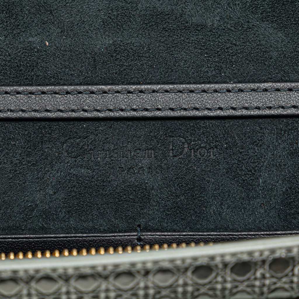 Dior Metallic Patent Microcannage 2 in 1 30 Montaigne Pouch - Side view