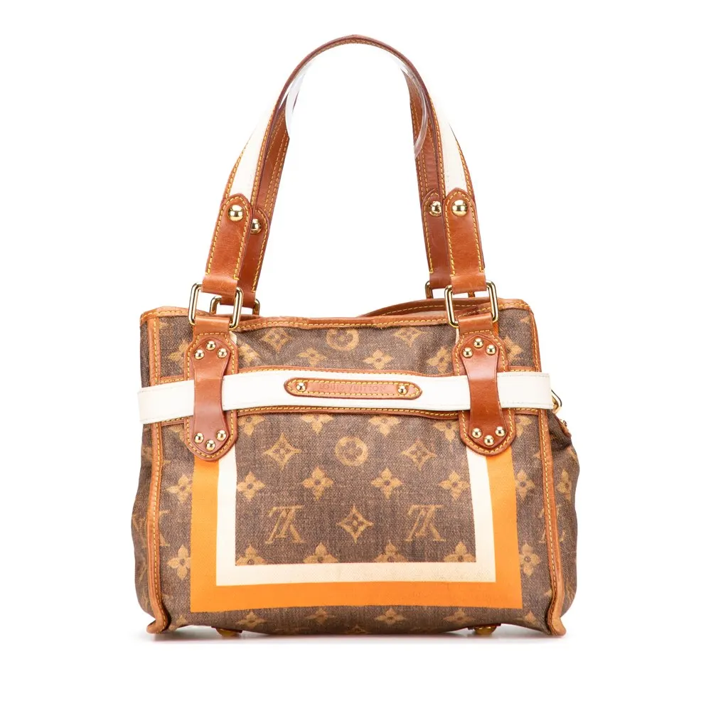 Louis Vuitton Limited Edition Monogram Tisse Rayures PM Brown Canvas Good - Back View