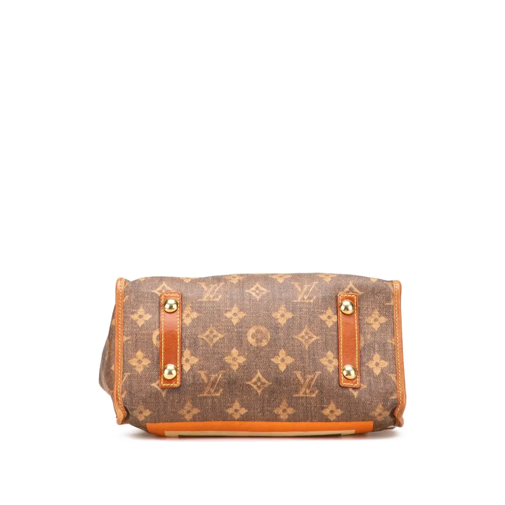 Louis Vuitton Limited Edition Monogram Tisse Rayures PM Brown Canvas Good - Inside View