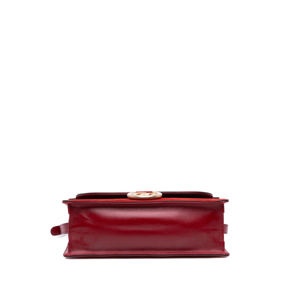 Gucci Medium Suede GG Ring Torchon Shoulder Bag - 3