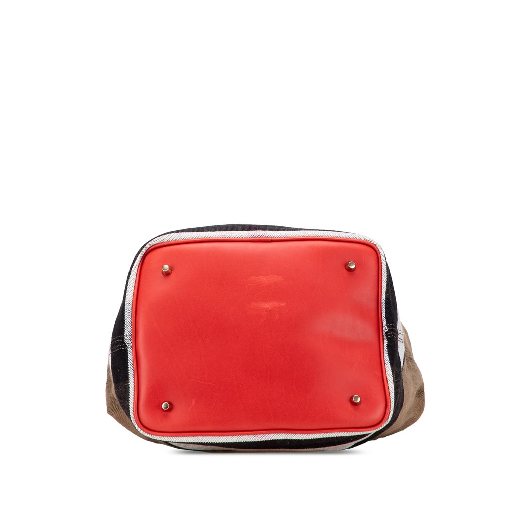 Burberry Medium Mega Check Canvas Ashby Bucket Bag - 3