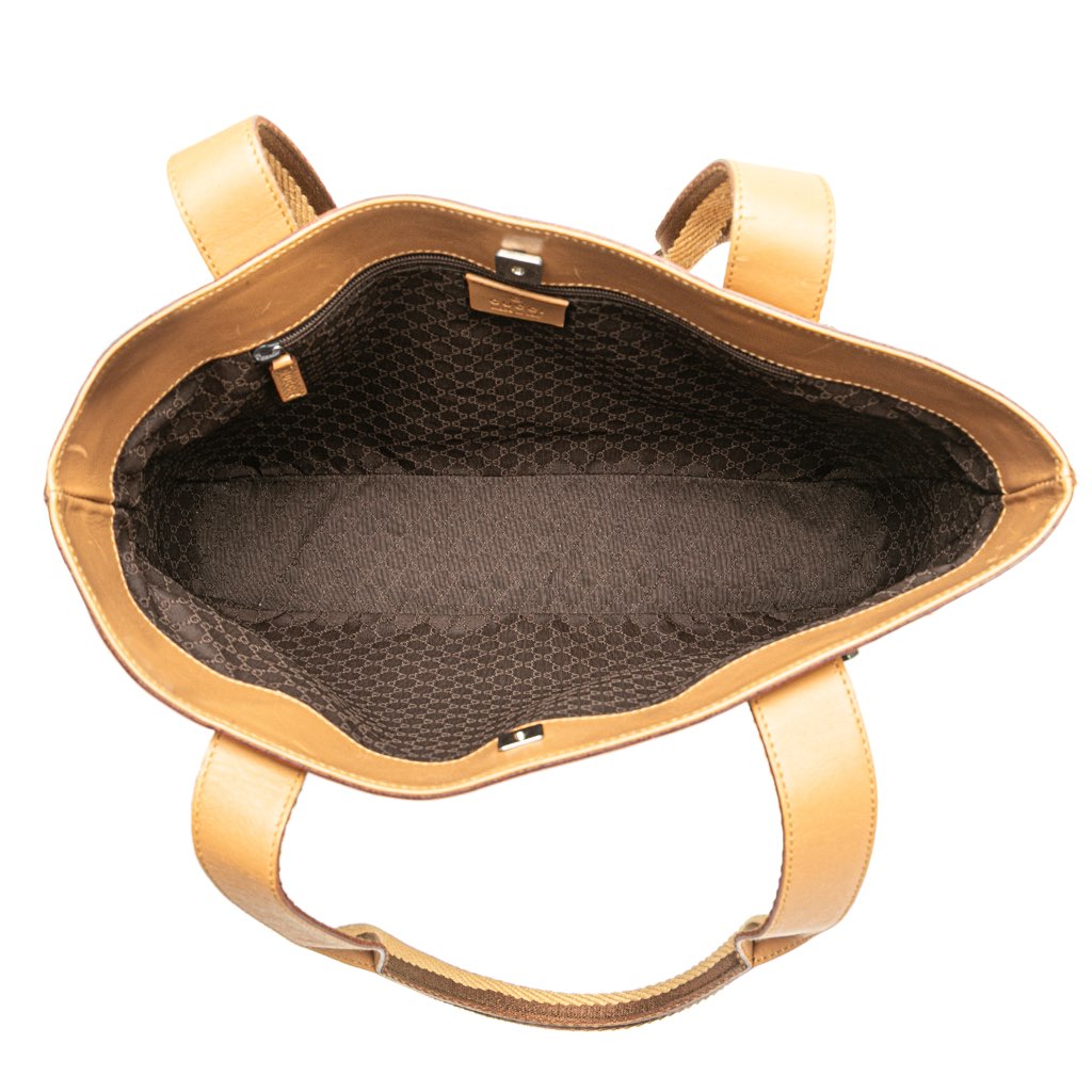 Gucci Leather Web Handbag - 4