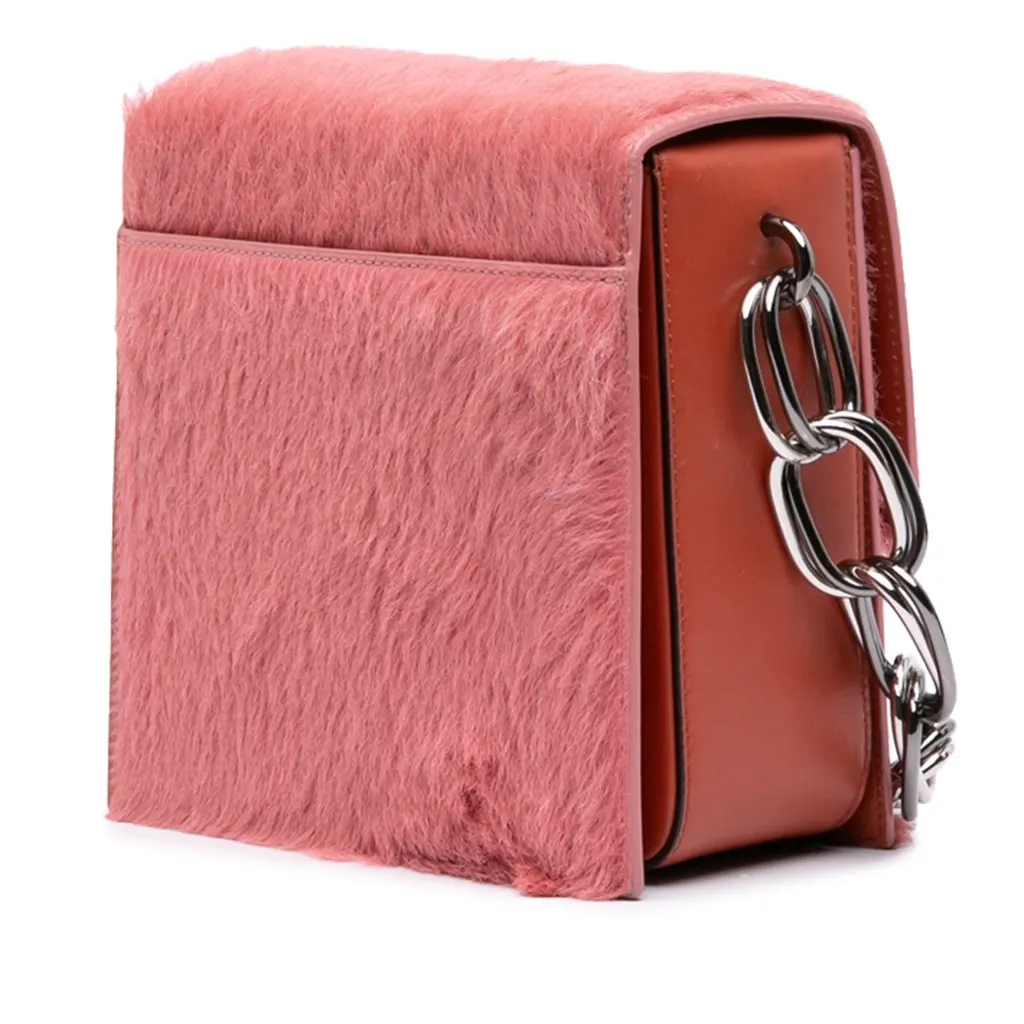 Marni Shearling Chain Crossbody Pink Very good - Back View