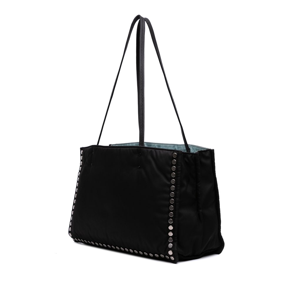 Prada Tessuto Studded Etiquette Tote - 2