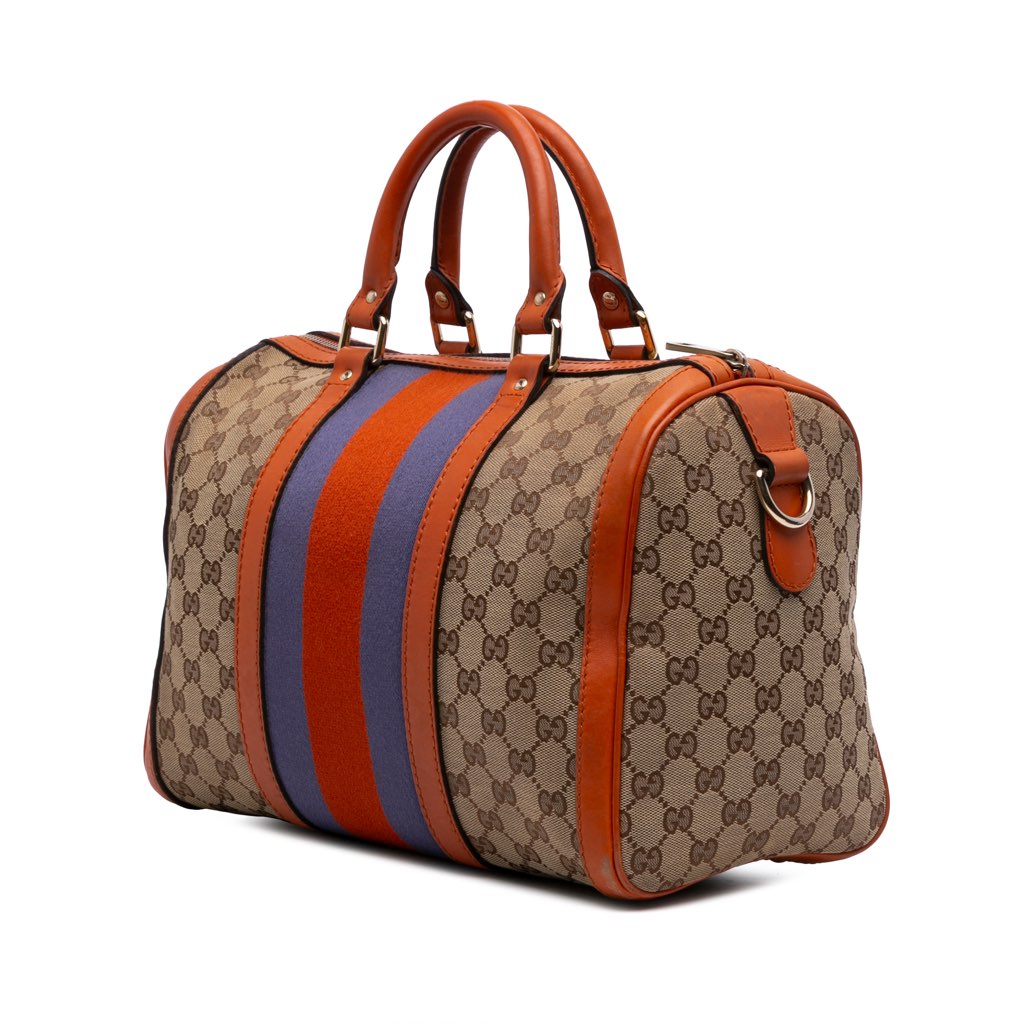 Gucci Medium GG Canvas Web Joy Boston Bag - 2