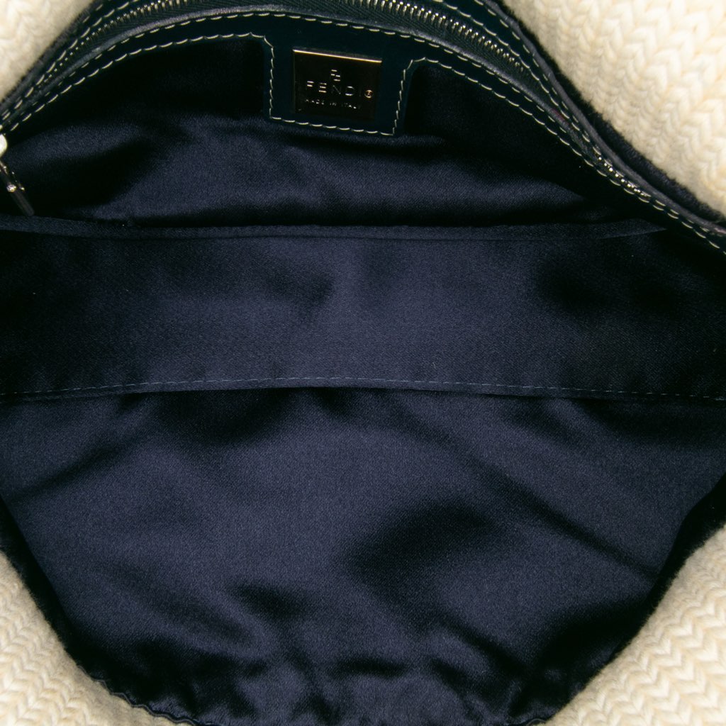 Fendi Knitted Wool Double Flap Shoulder Bag - 4