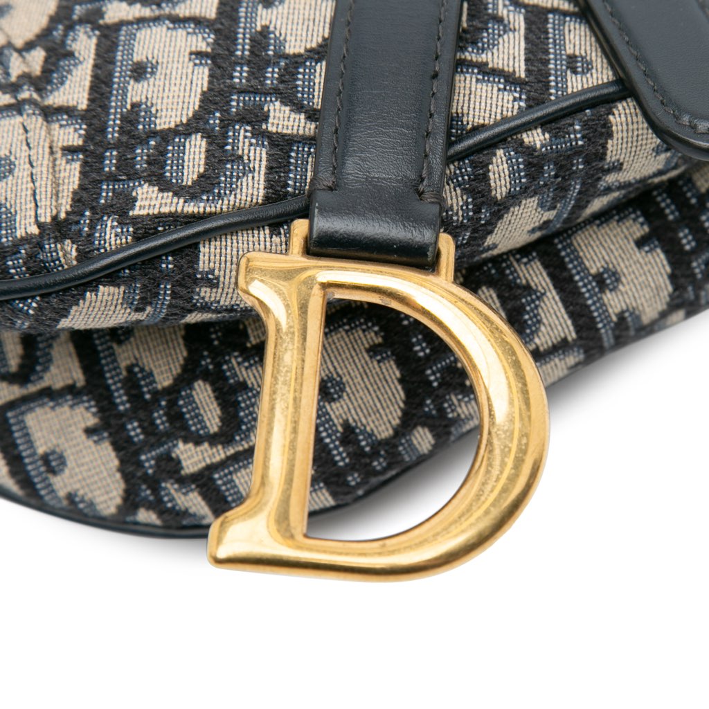 Dior Mini Oblique Canvas Saddle Bag - Detail 2