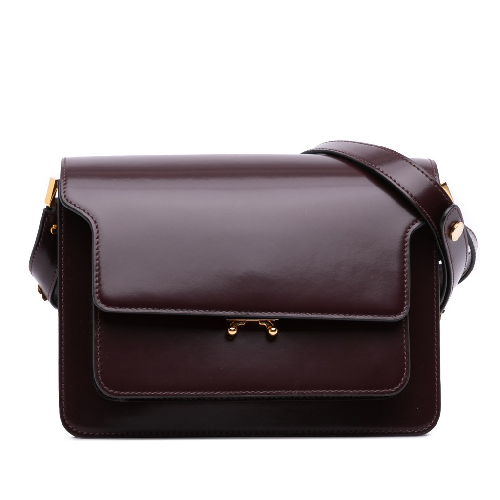 Marni Medium Trunk Leather Shoulder Bag
