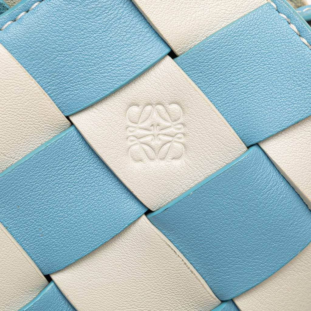 Loewe Mini Woven Calfskin Gingham Surplus Basket Bag - Image 10