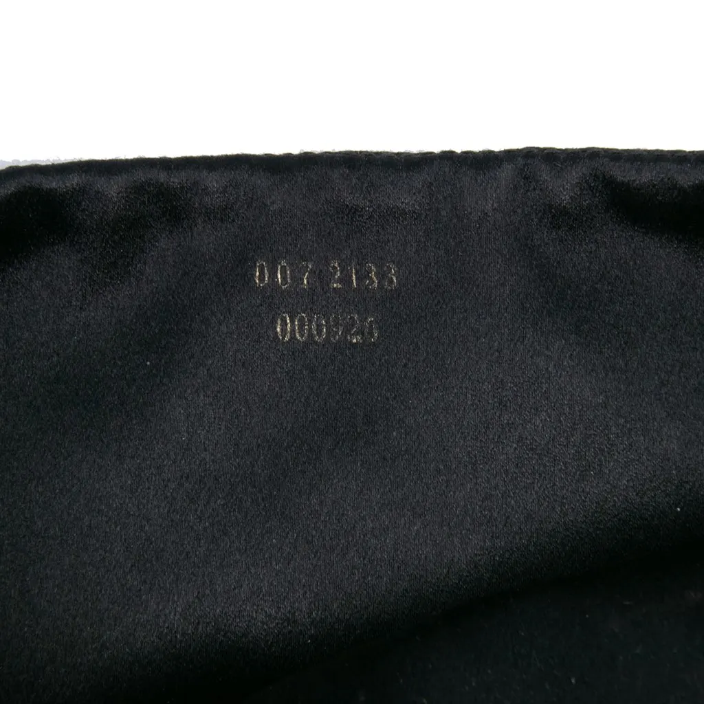 Gucci Tom Ford Zebra Beaded Satin Shoulder Bag Black Satin Good - Box View