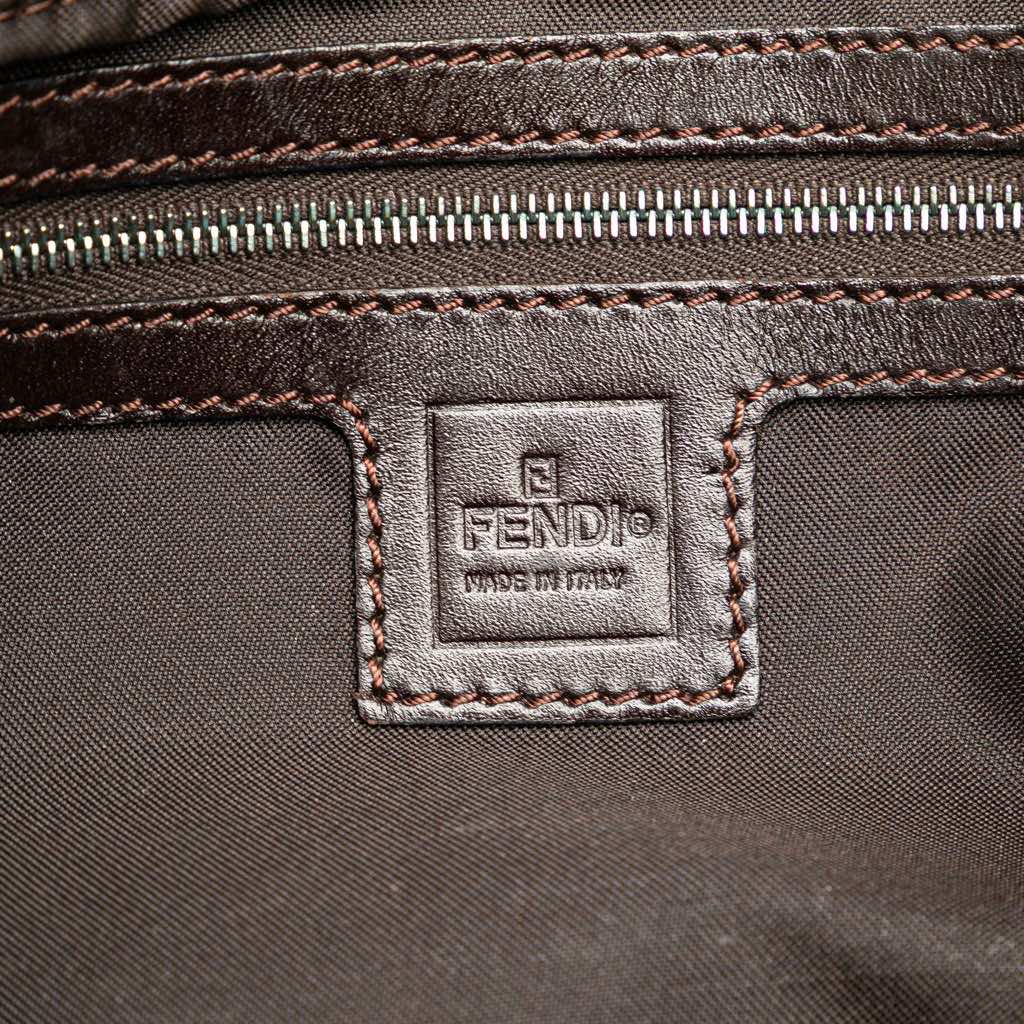 Fendi Zucca Canvas Shoulder Bag - Side view