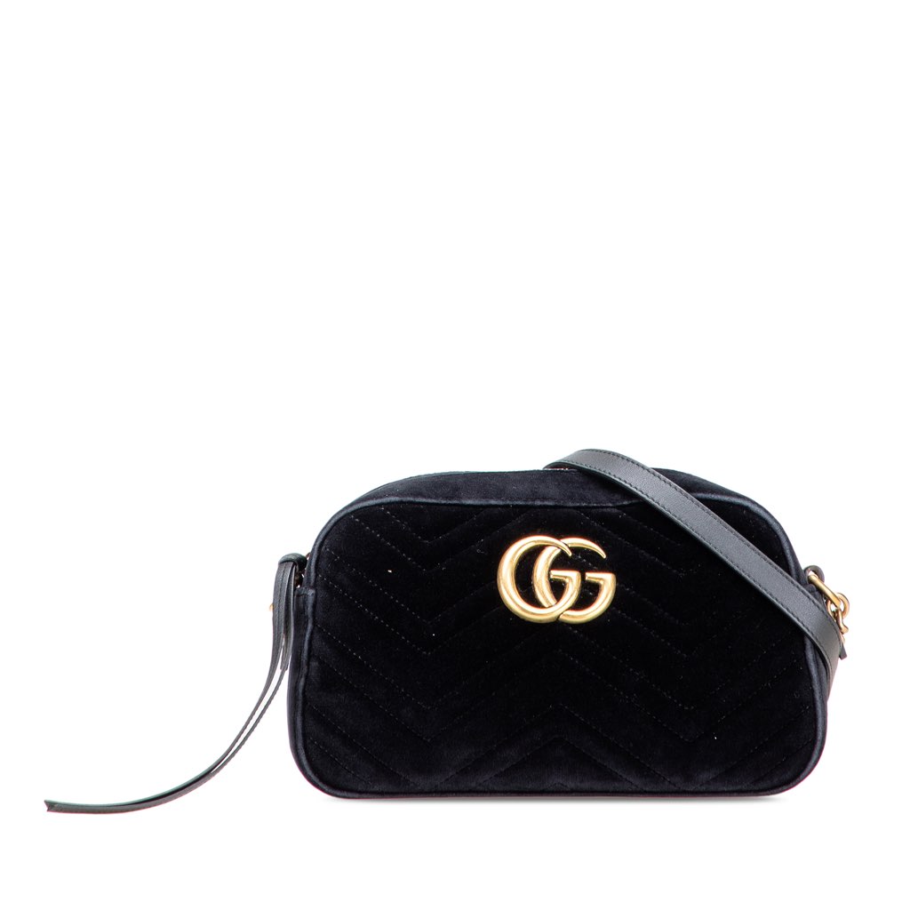 Gucci Small GG Marmont Matelasse Velvet Crossbody