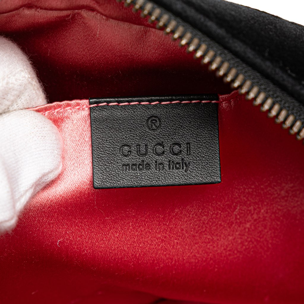 Gucci Small GG Marmont Matelasse Velvet Crossbody - Side view