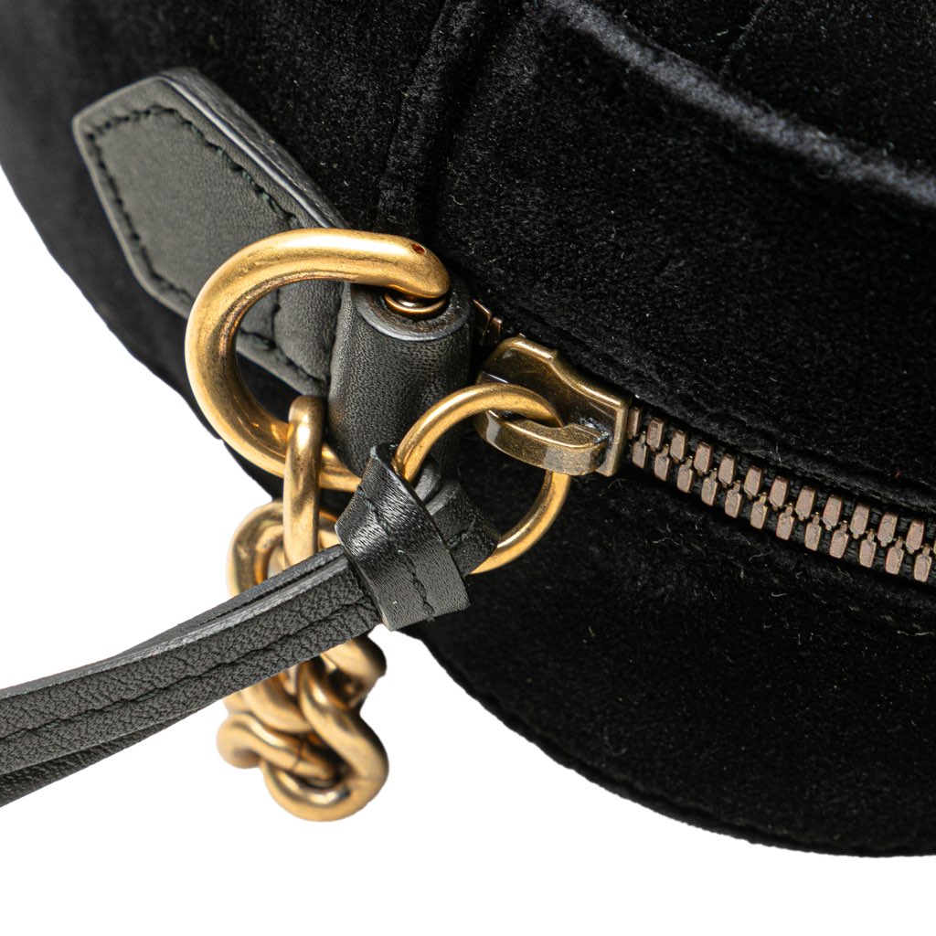 Gucci Small GG Marmont Matelasse Velvet Crossbody - Image 11