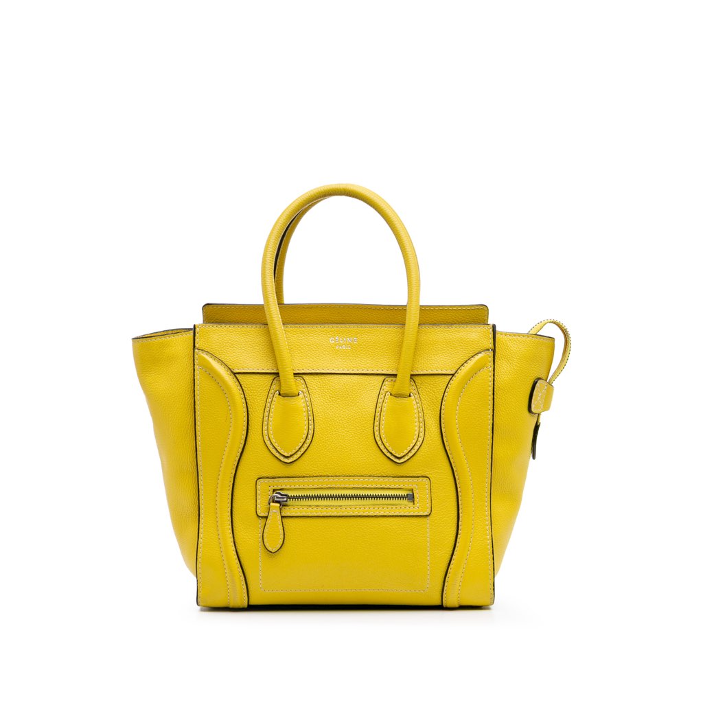 Celine Micro Drummed Calfskin Luggage Tote