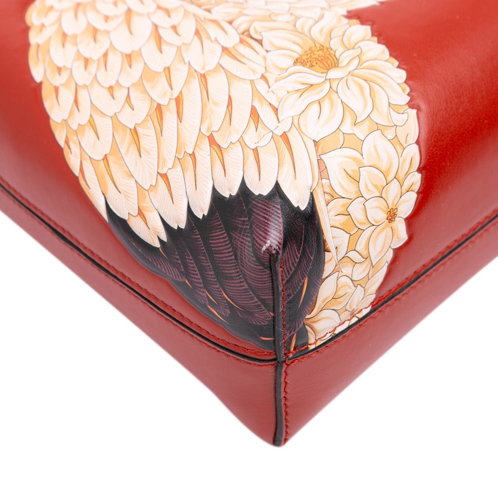 Salvatore Ferragamo Printed Leather Trifolio Shoulder Bag - Image 11