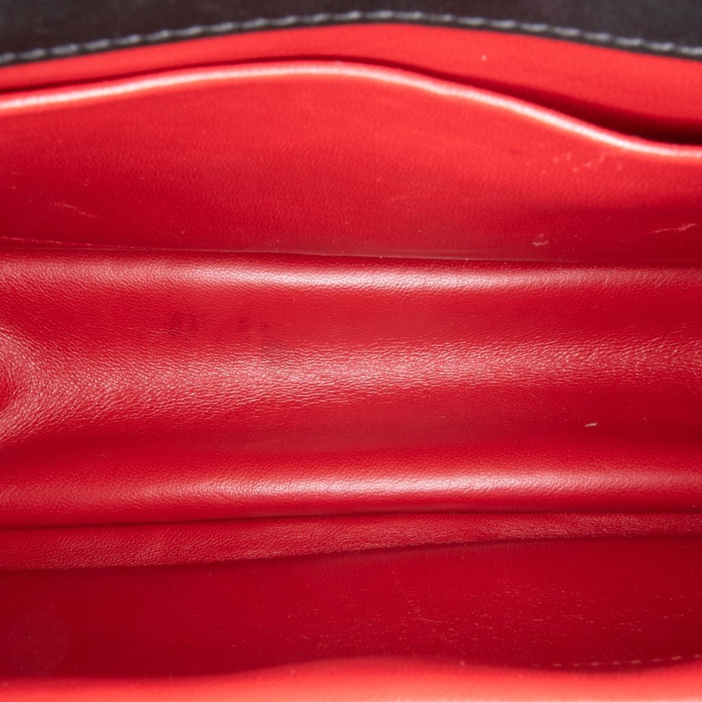 Prada Soft Calf Grommet Lock Flap Chain Crossbody - 4