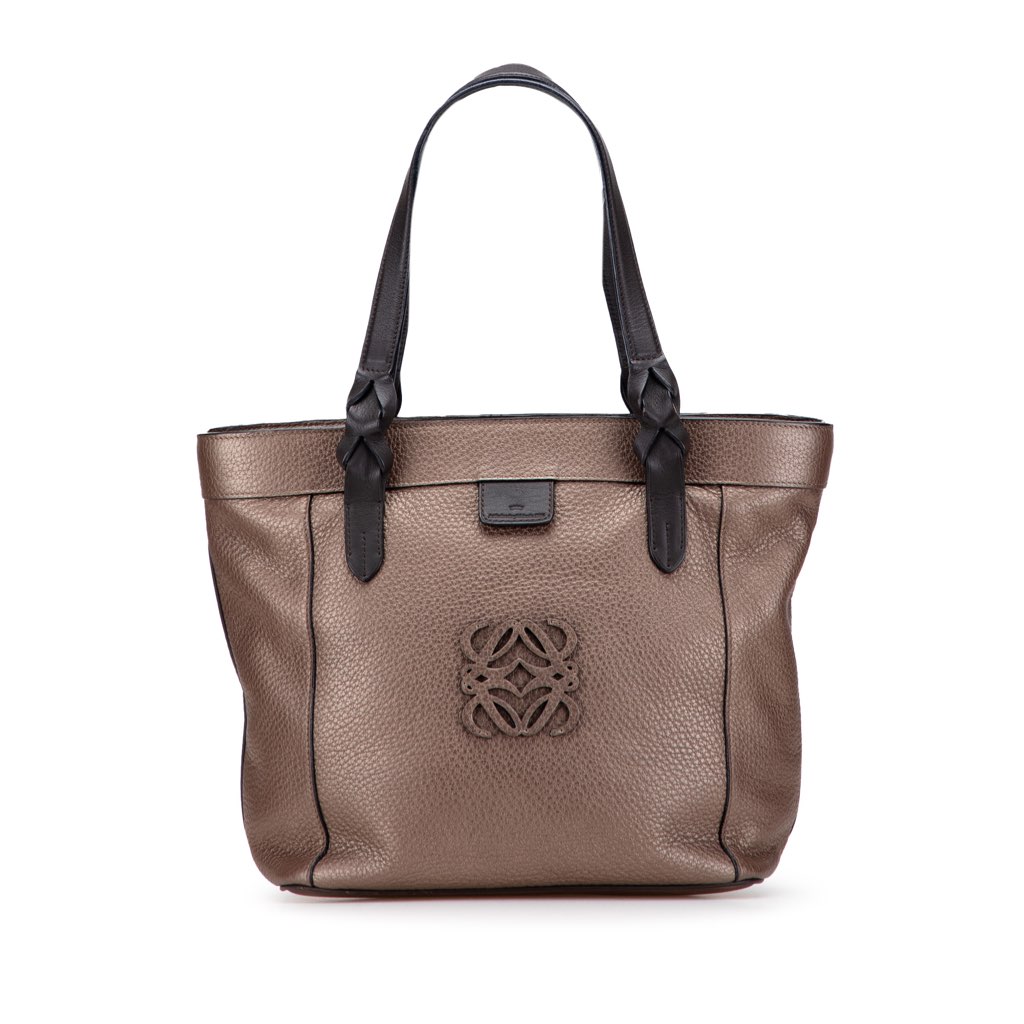 Loewe Anagram Leather Fusta Tote
