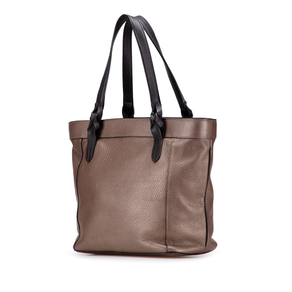 Loewe Anagram Leather Fusta Tote - Back view