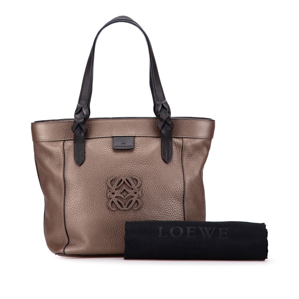 Loewe Anagram Leather Fusta Tote - Image 13