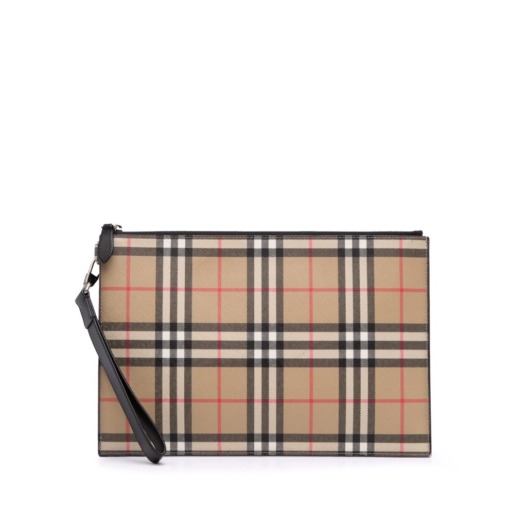 Burberry House Check Canvas Clutch