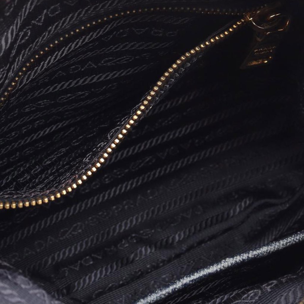 Prada Saffiano Trimmed Tessuto Zip Top Crossbody - 3