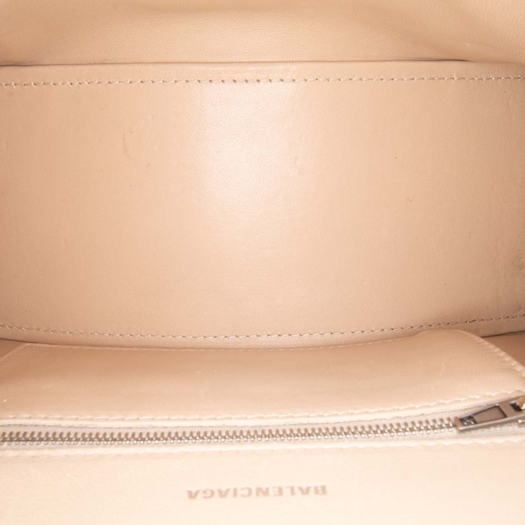 Balenciaga Small Leather Hourglass Top Handle Bag - 4