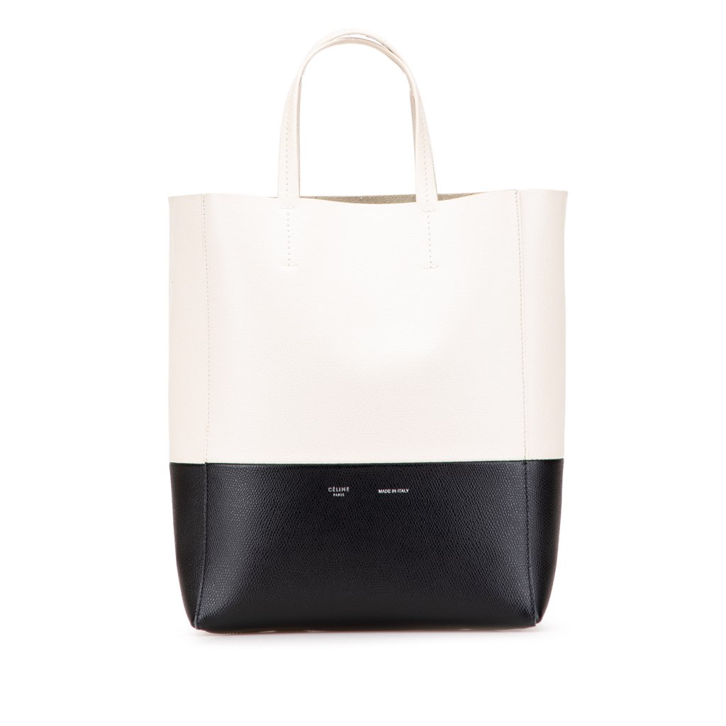 Celine Small Bicolor Leather Vertical Cabas