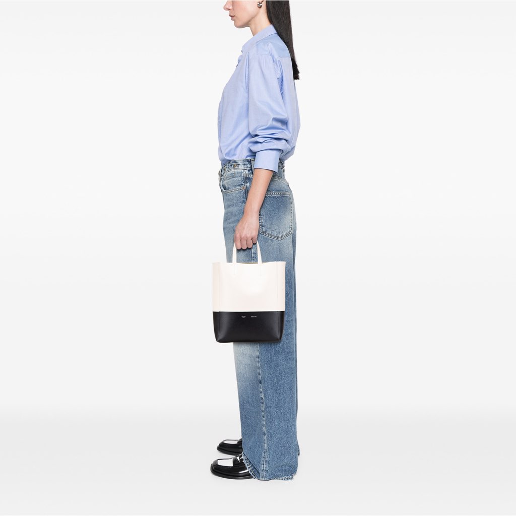 Celine Small Bicolor Leather Vertical Cabas - Image 13