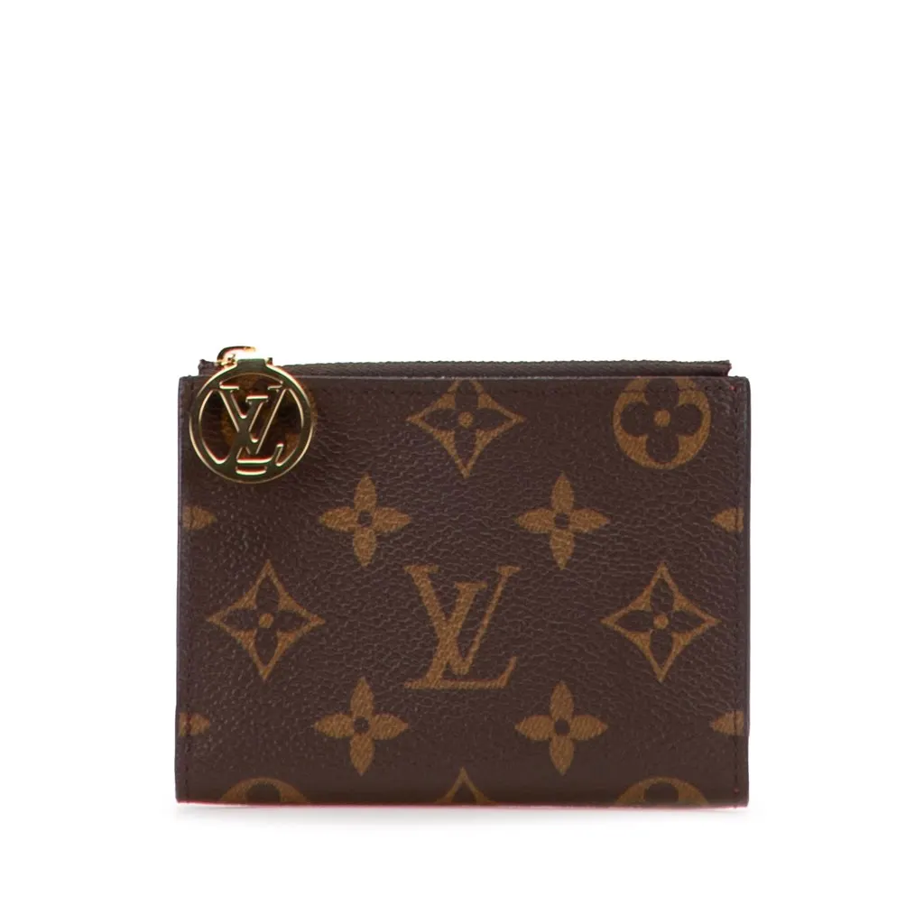 Louis Vuitton Monogram Lisa Small Wallet Brown Canvas Good - Front View