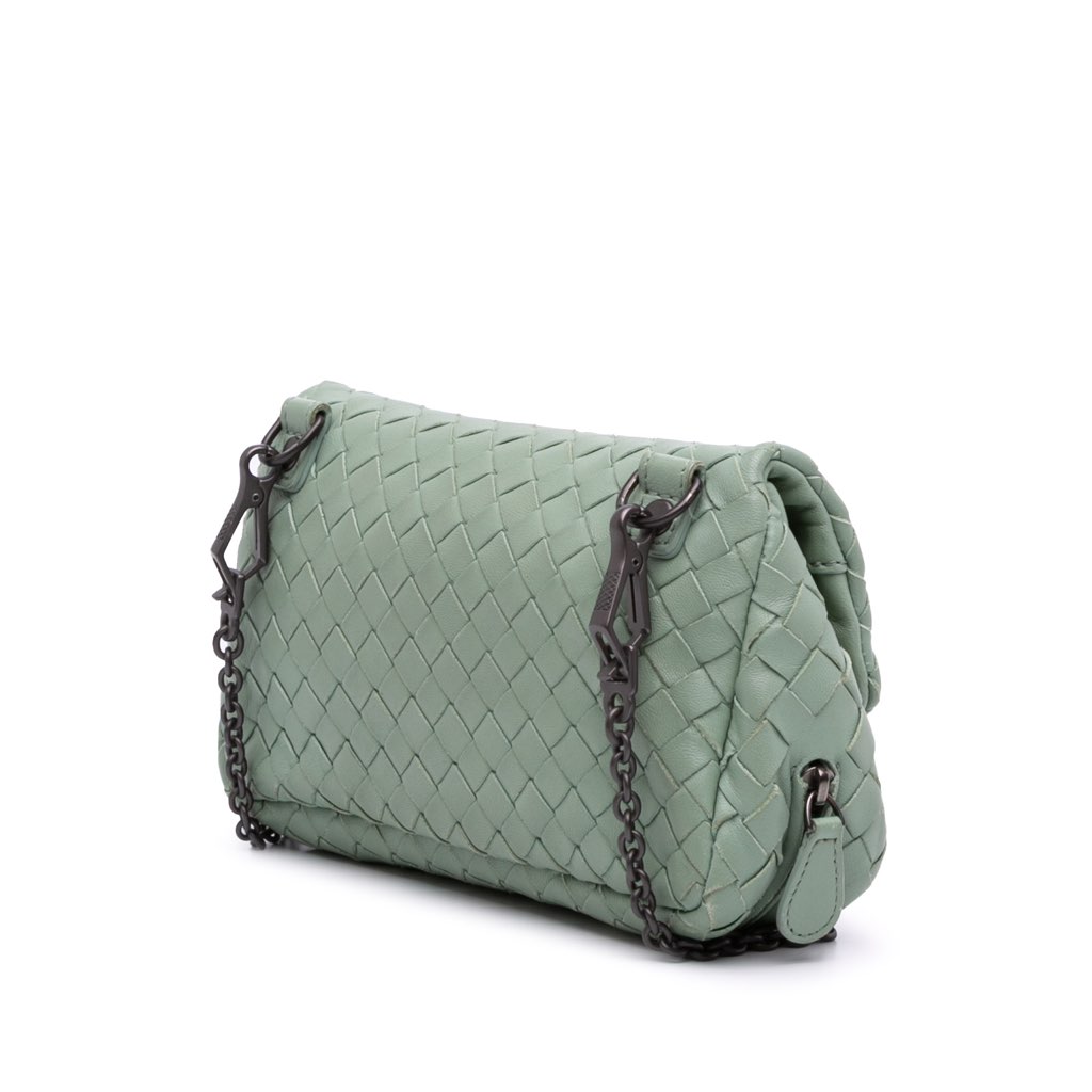 Bottega Veneta Mini Nappa Intrecciato Expandable Chain Flap Crossbody - 2