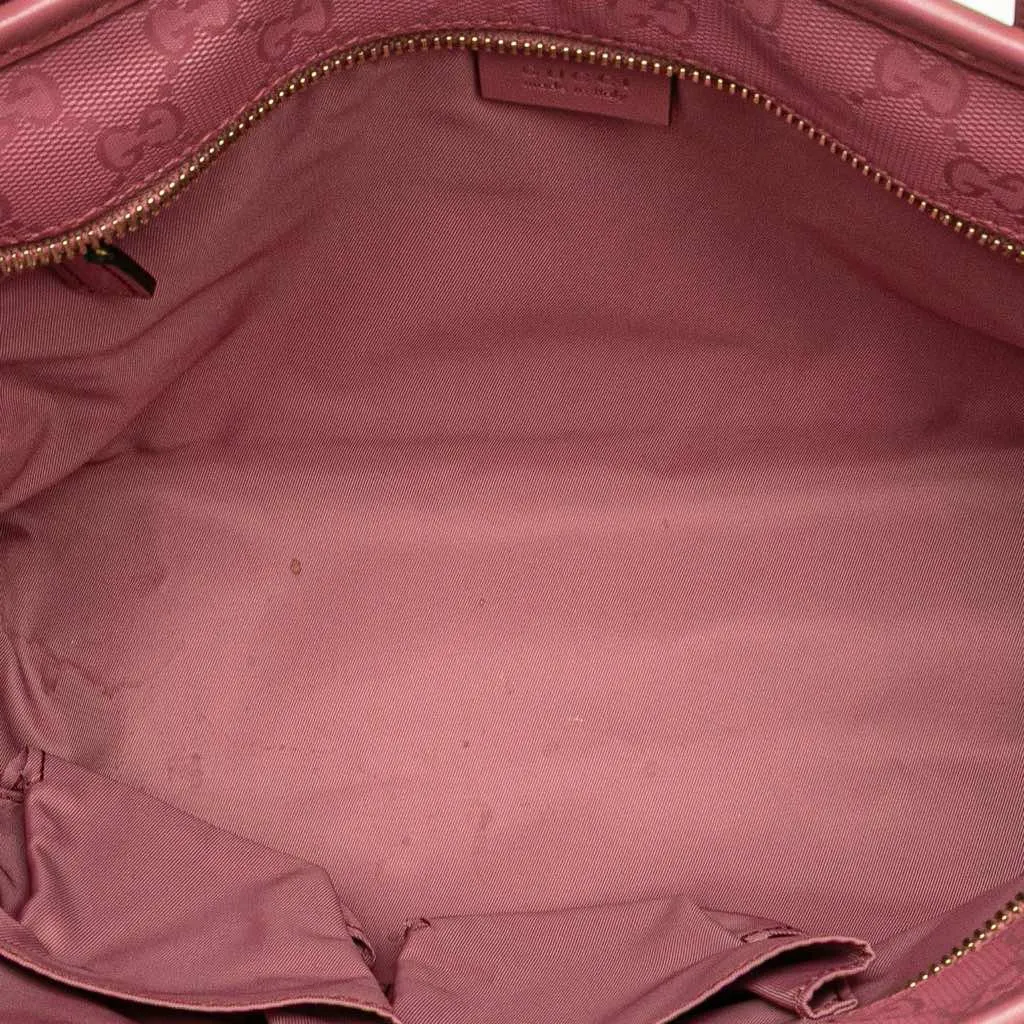 Gucci Small GG Imprime Joy Tote Pink Canvas Very good - Model View
