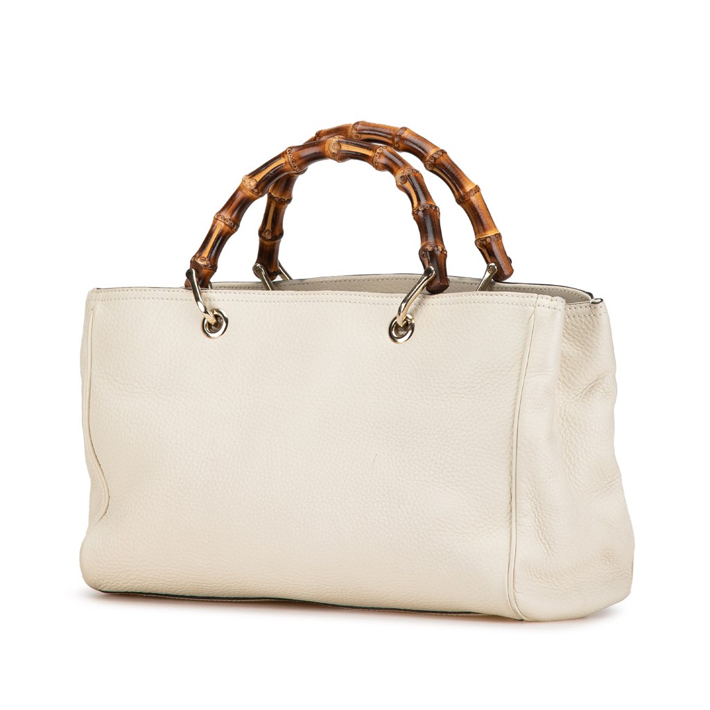 Gucci Medium Calfskin Bamboo Shopper Satchel - 2