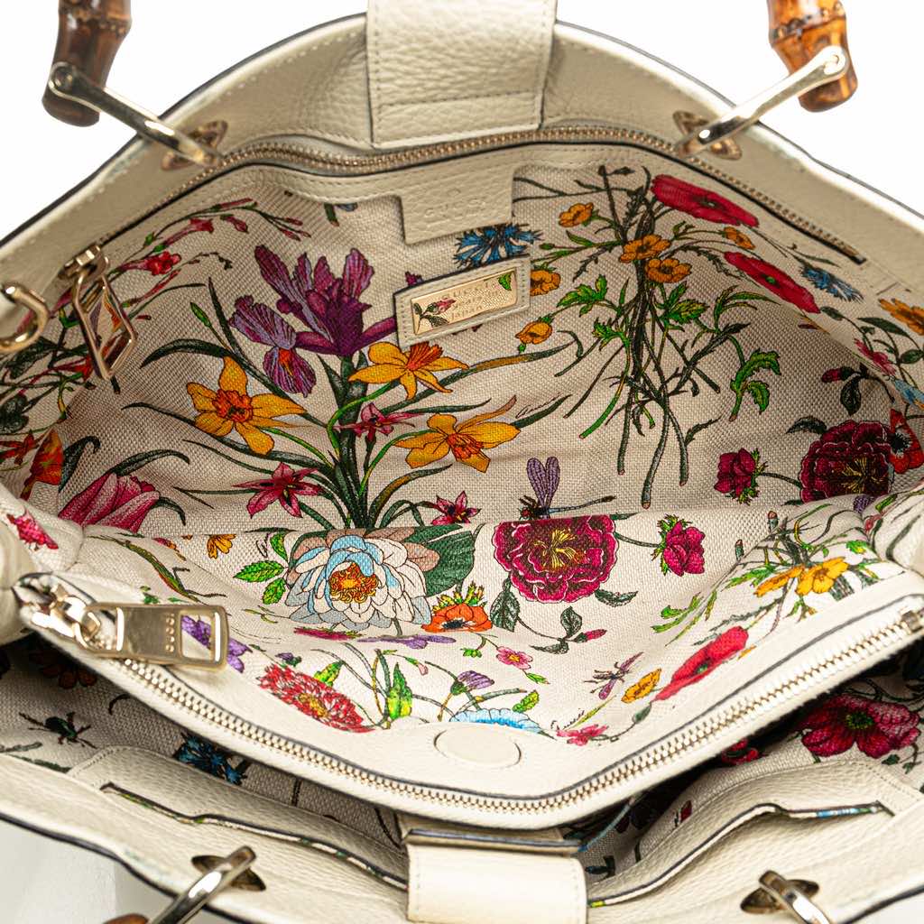 Gucci Medium Calfskin Bamboo Shopper Satchel - 4