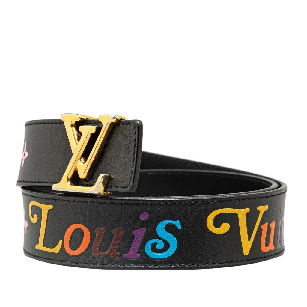 Louis Vuitton Monogram New Wave Belt Black Leather Good - Back View