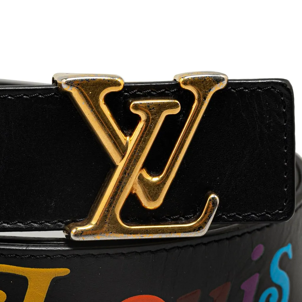 Louis Vuitton Monogram New Wave Belt Black Leather Good - Model View