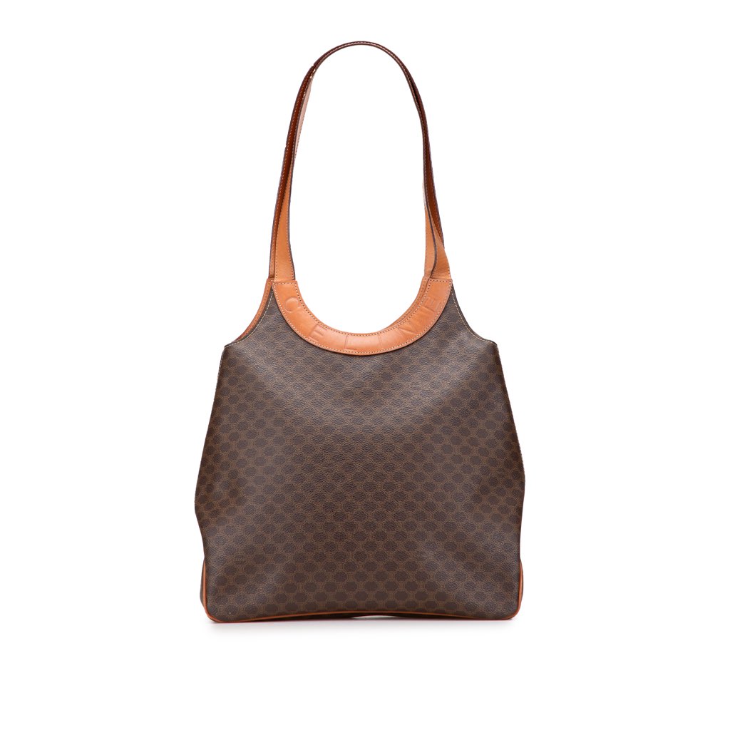 Celine Macadam Coated Canvas Shoulder Bag