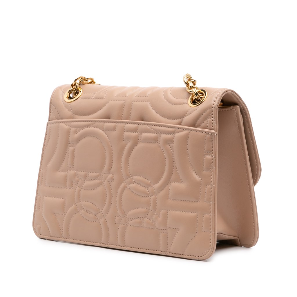Salvatore Ferragamo Quilted Leather Gancini Flap Shoulder Bag - 2