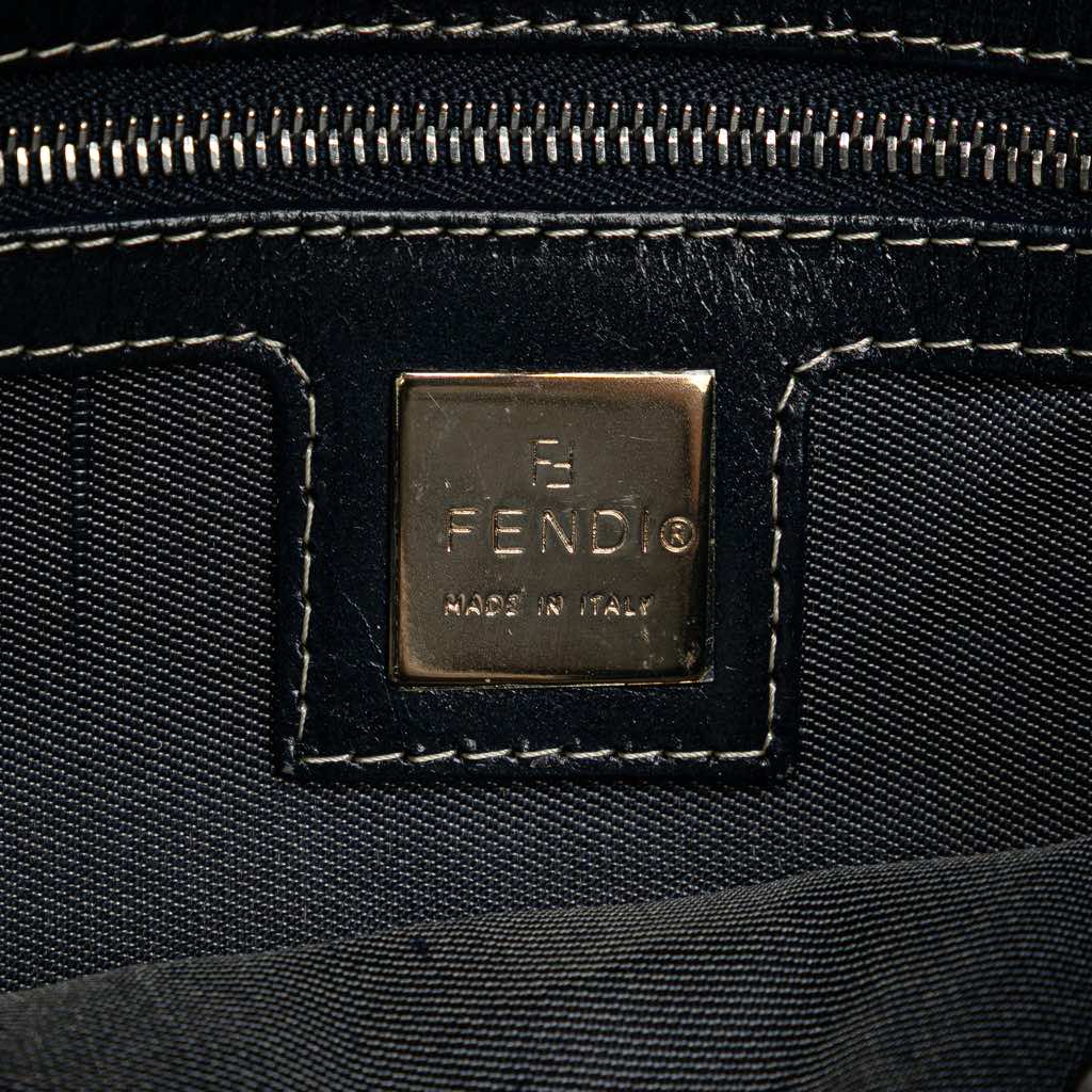 Fendi Canvas FF Marble Baguette Shoulder Bag - Side view