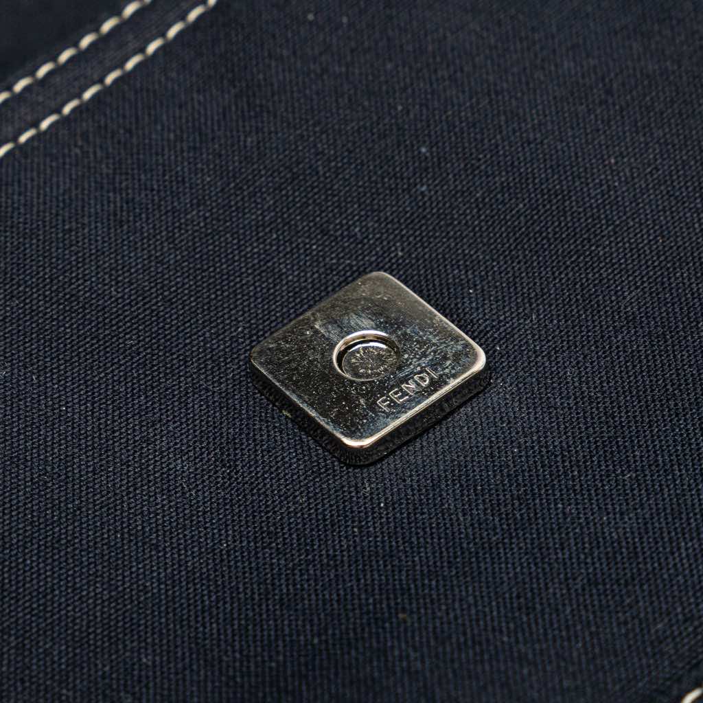 Fendi Canvas FF Marble Baguette Shoulder Bag - Image 11