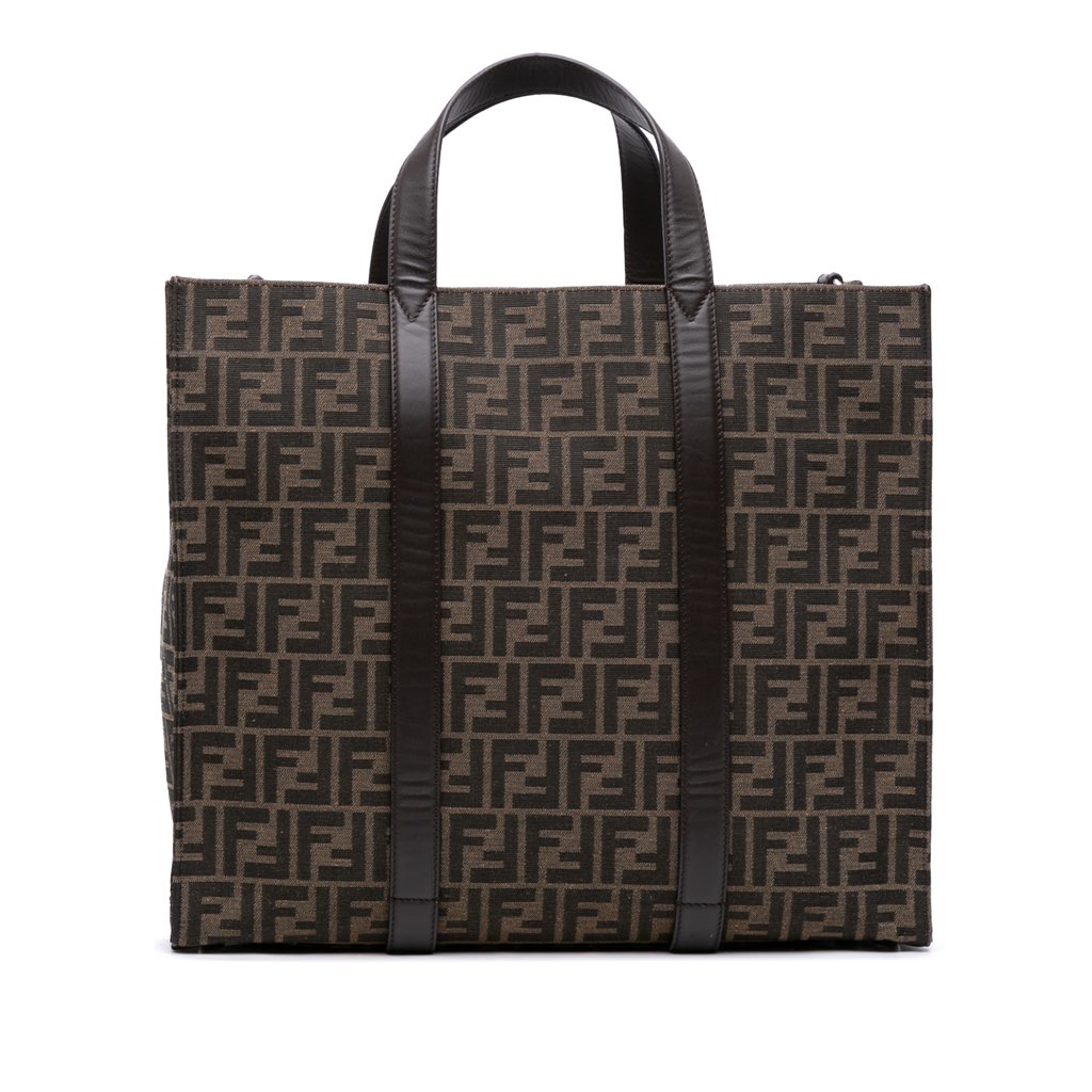 Fendi Large Zucca Canvas Shopper Tote