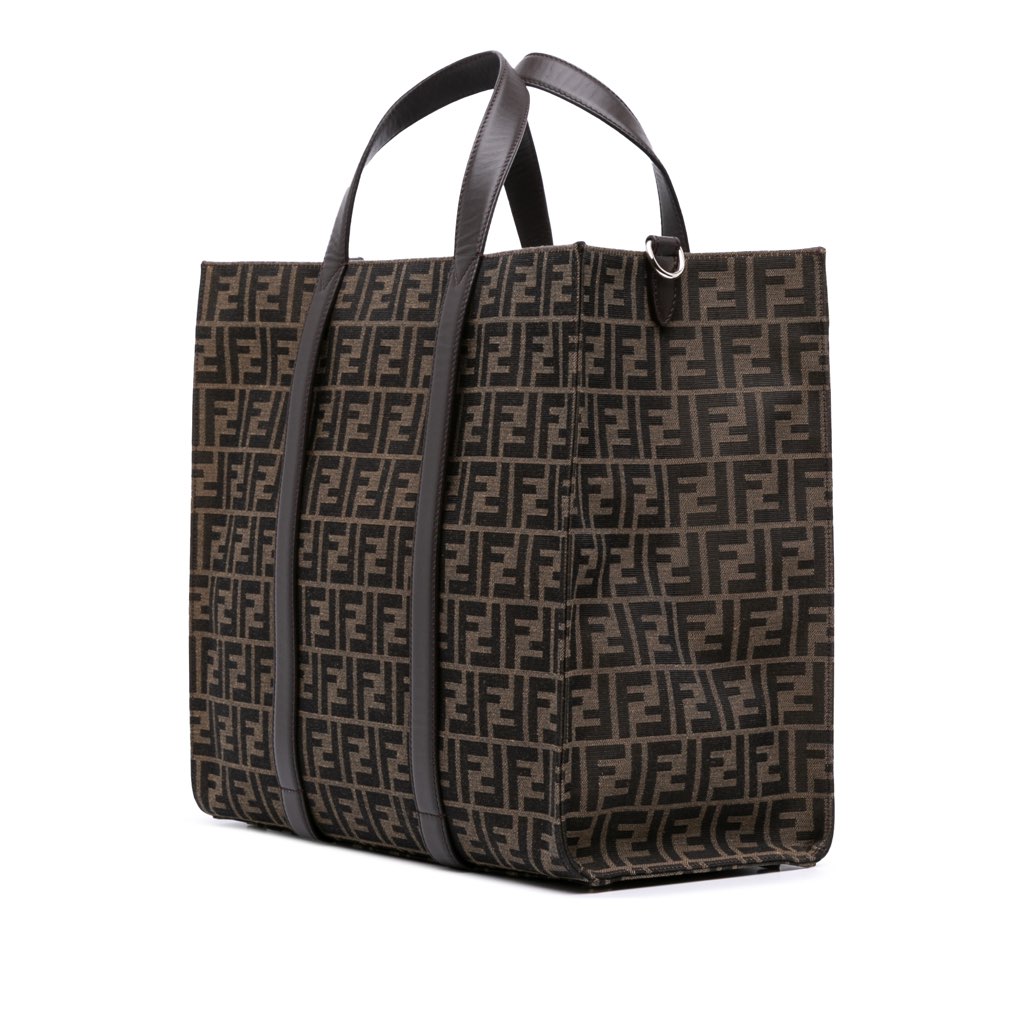 Fendi Large Zucca Canvas Shopper Tote - 2