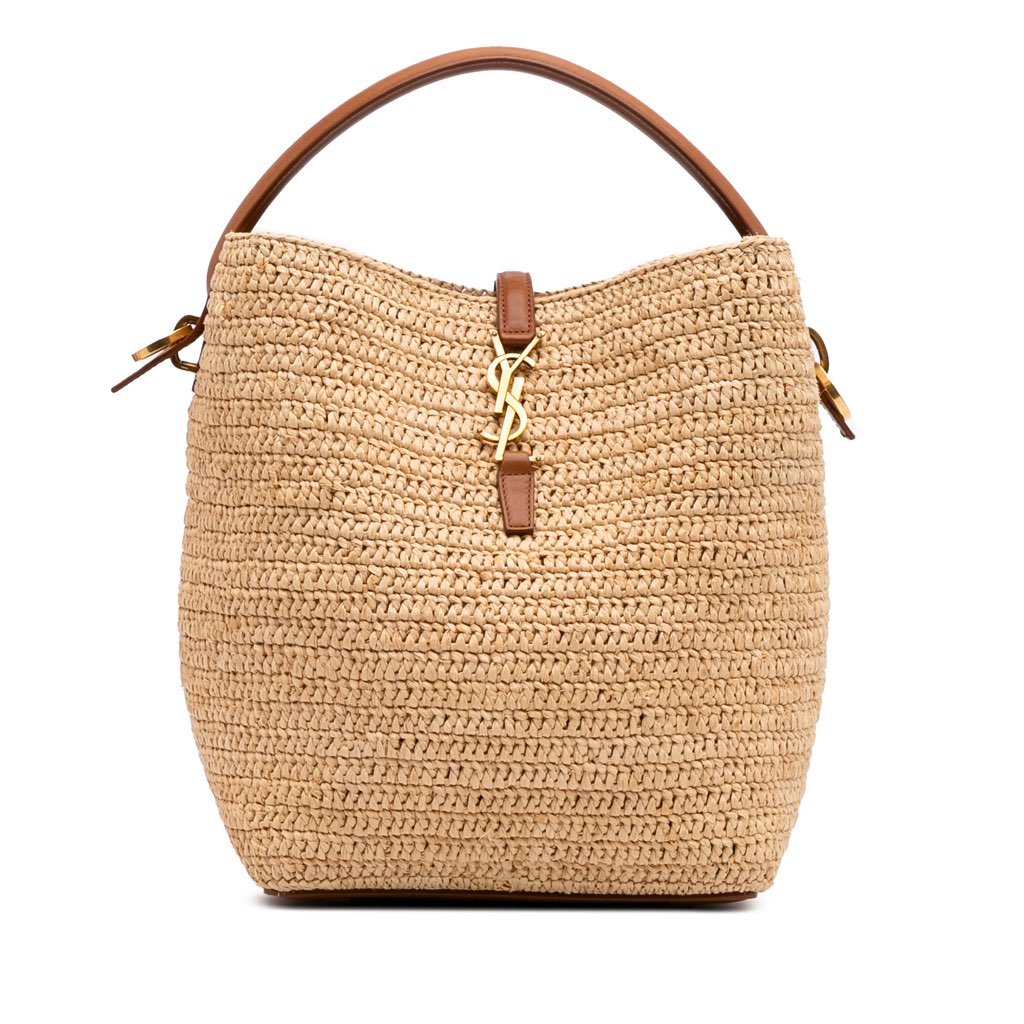Saint Laurent Raffia Le 37 Bucket Bag