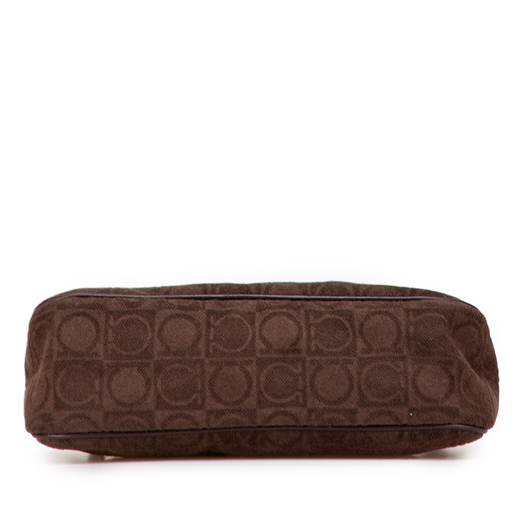 Salvatore Ferragamo Gancini Suede Shoulder Bag - 3