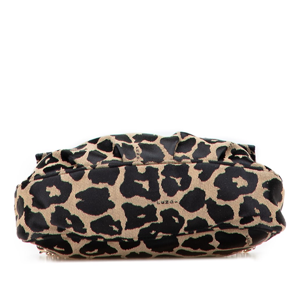 Fendi Leopard Print Canvas Fendista Pochette Crossbody - 3
